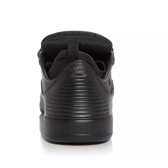 Lanvin Paris Men\'s Molded Rubber Curb Sneaker Shoe, Anthracite, Size 45